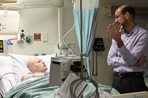 Terry Fry, M.D., a former Investigator in the Pediatric Oncology Branch, discusses treatment with Bo Cooper.