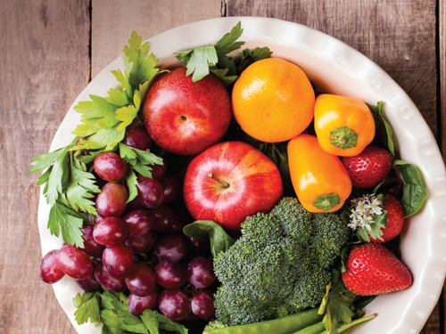 bowl of fruit and vegetables