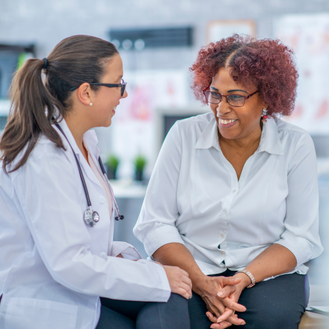 Patient with doctor