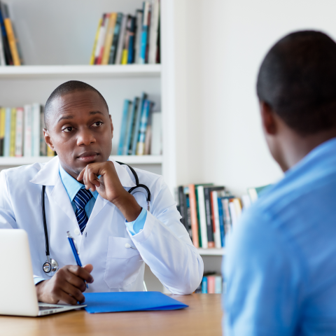 Patient with doctor