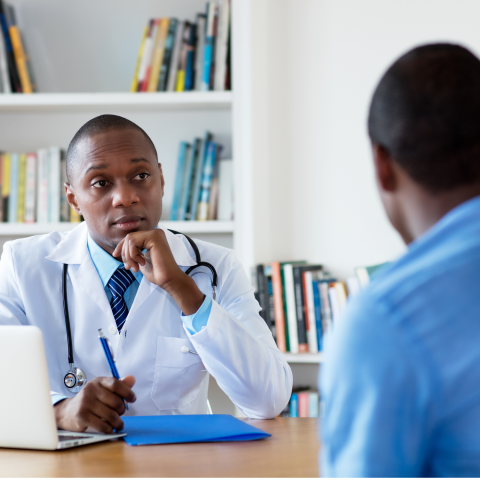 Patient with doctor