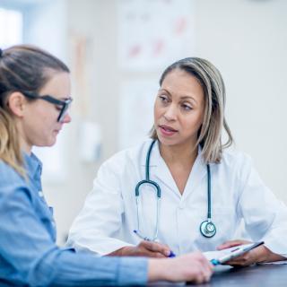 Doctor with patient 