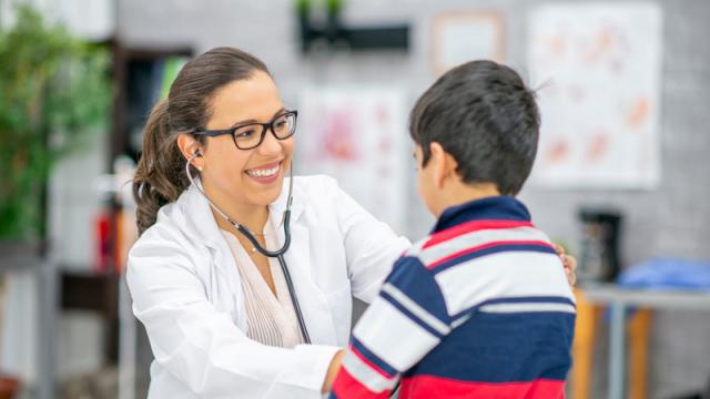 Doctor with pediatric patient