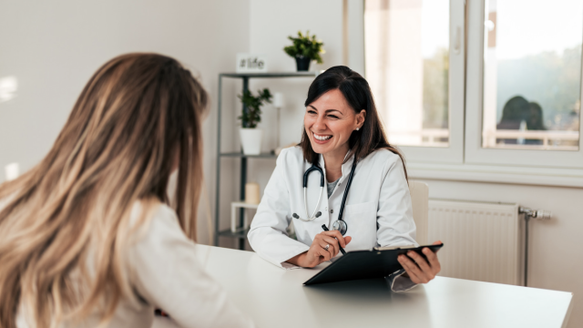 Female doctor and female patient