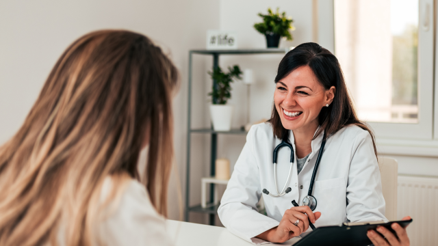 Female doctor and female patient