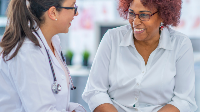 Patient with doctor