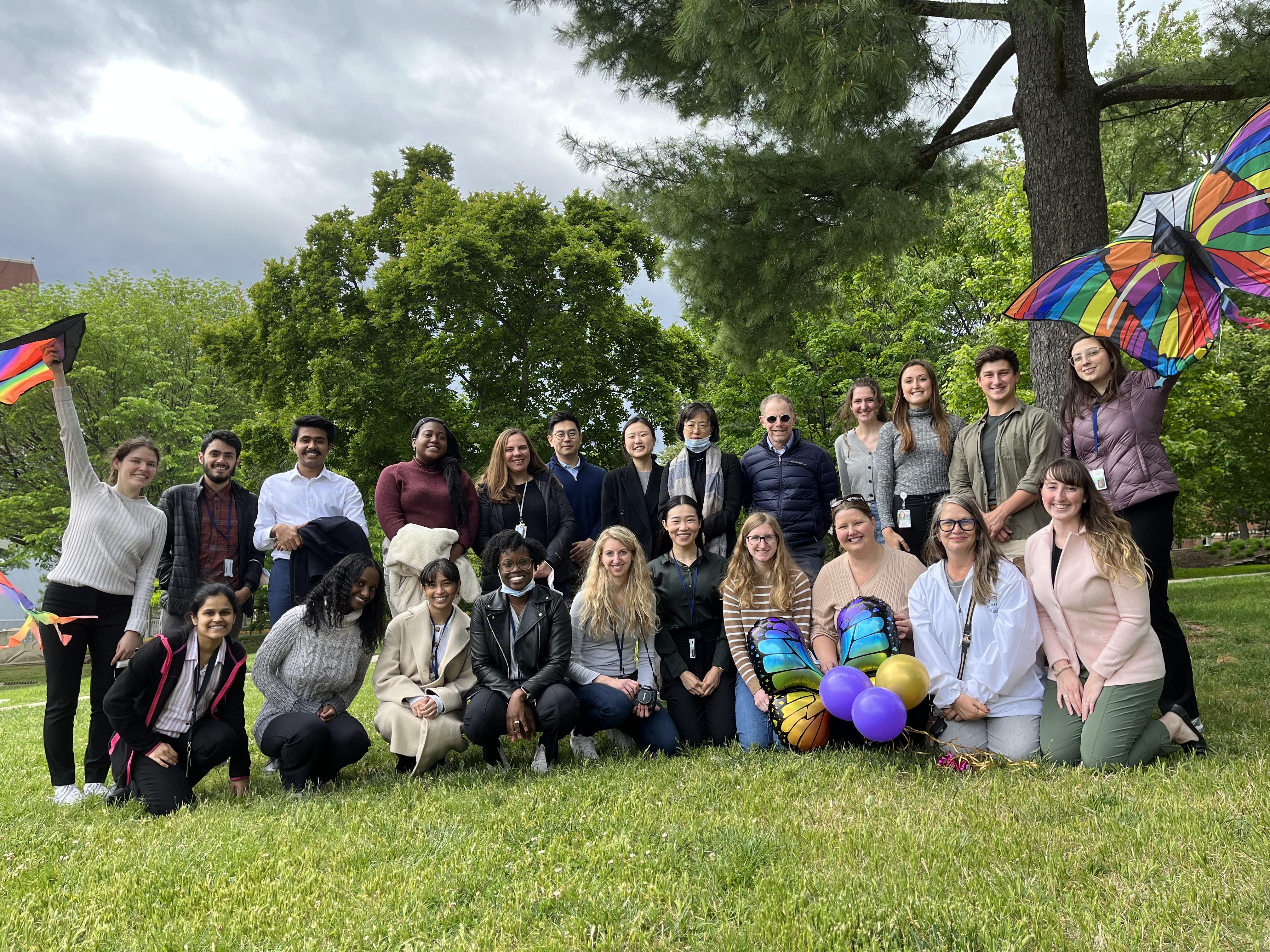 Group photo with kites