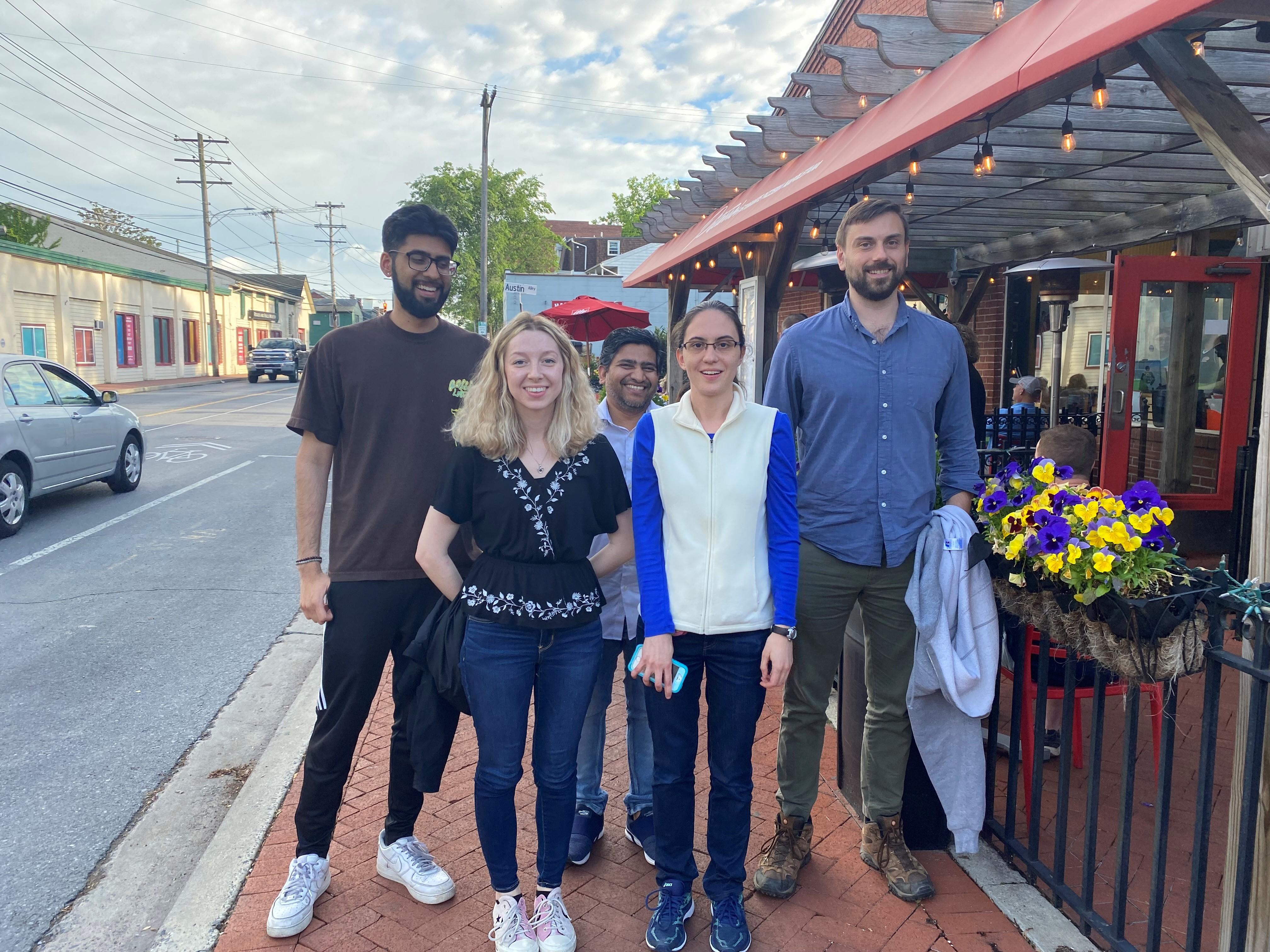 Celebrating Rohan's last day at Pistarro's Pizza. 