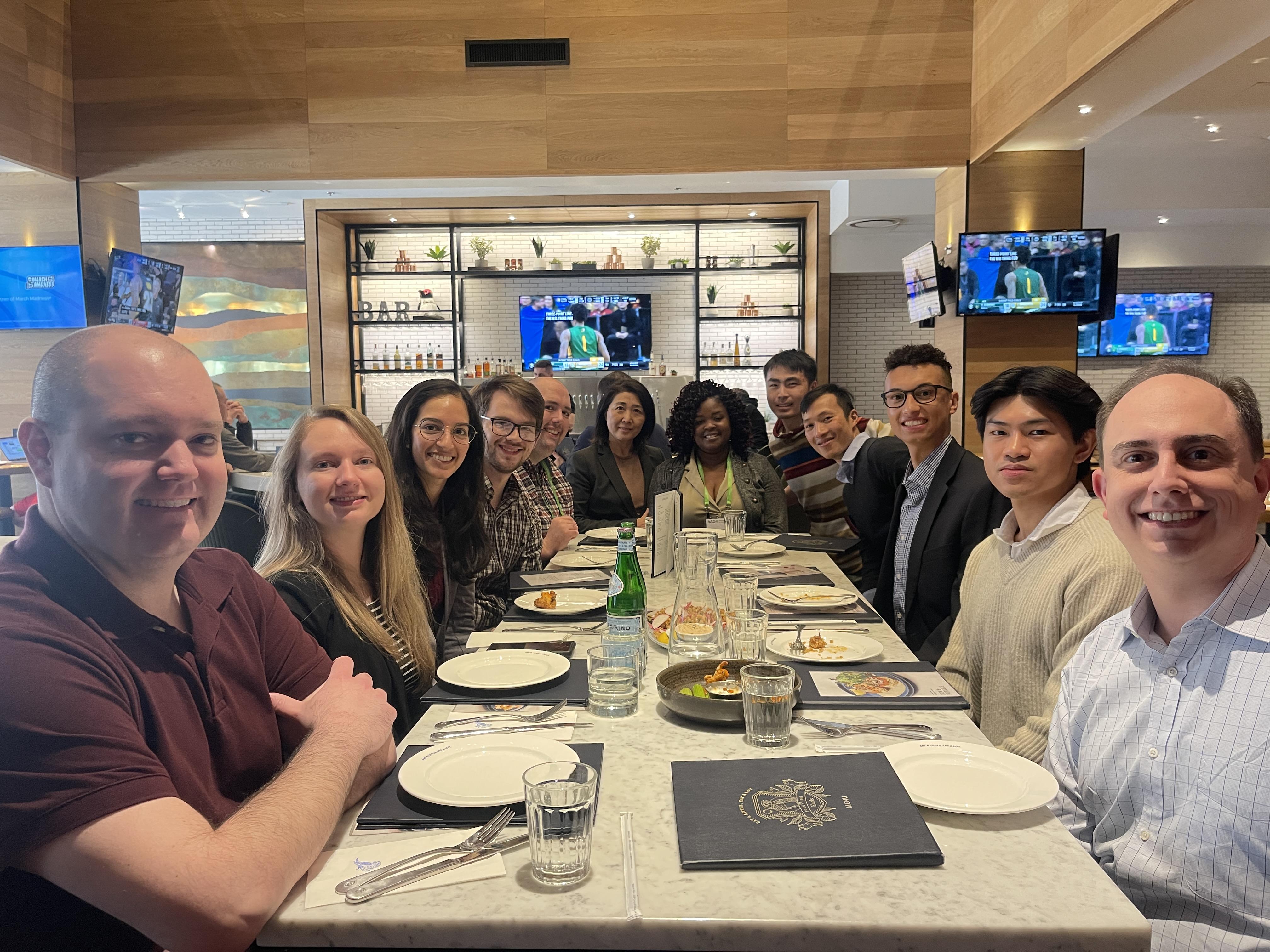 LGCP having lunch at a conference