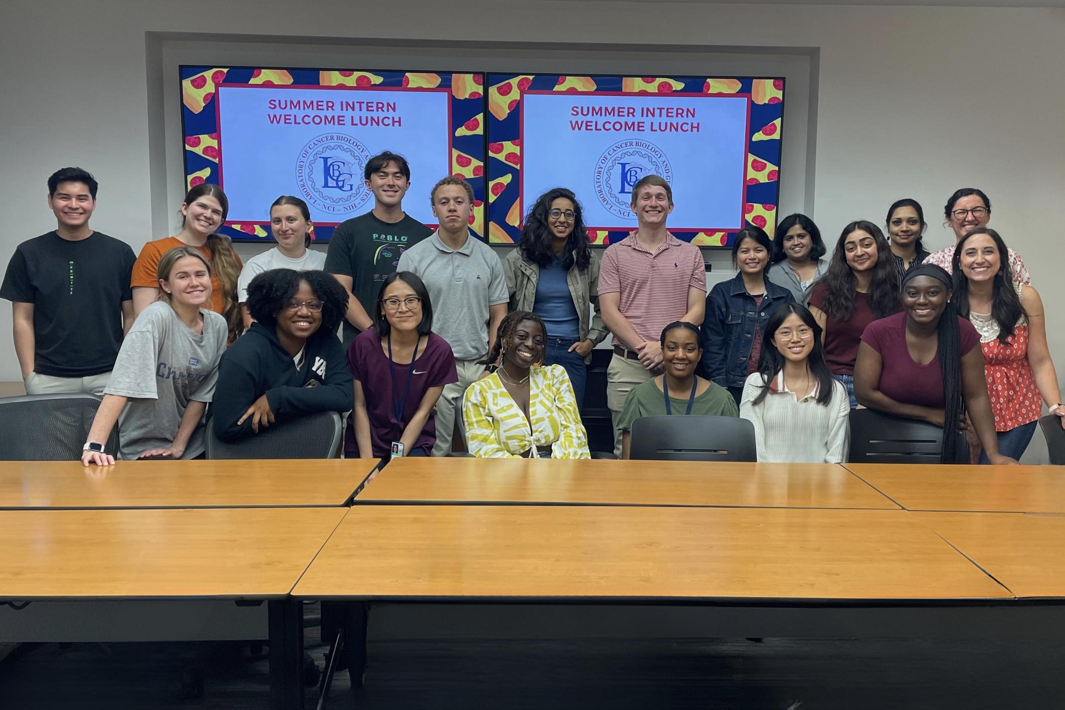 Group photo of welcome lunch attendees