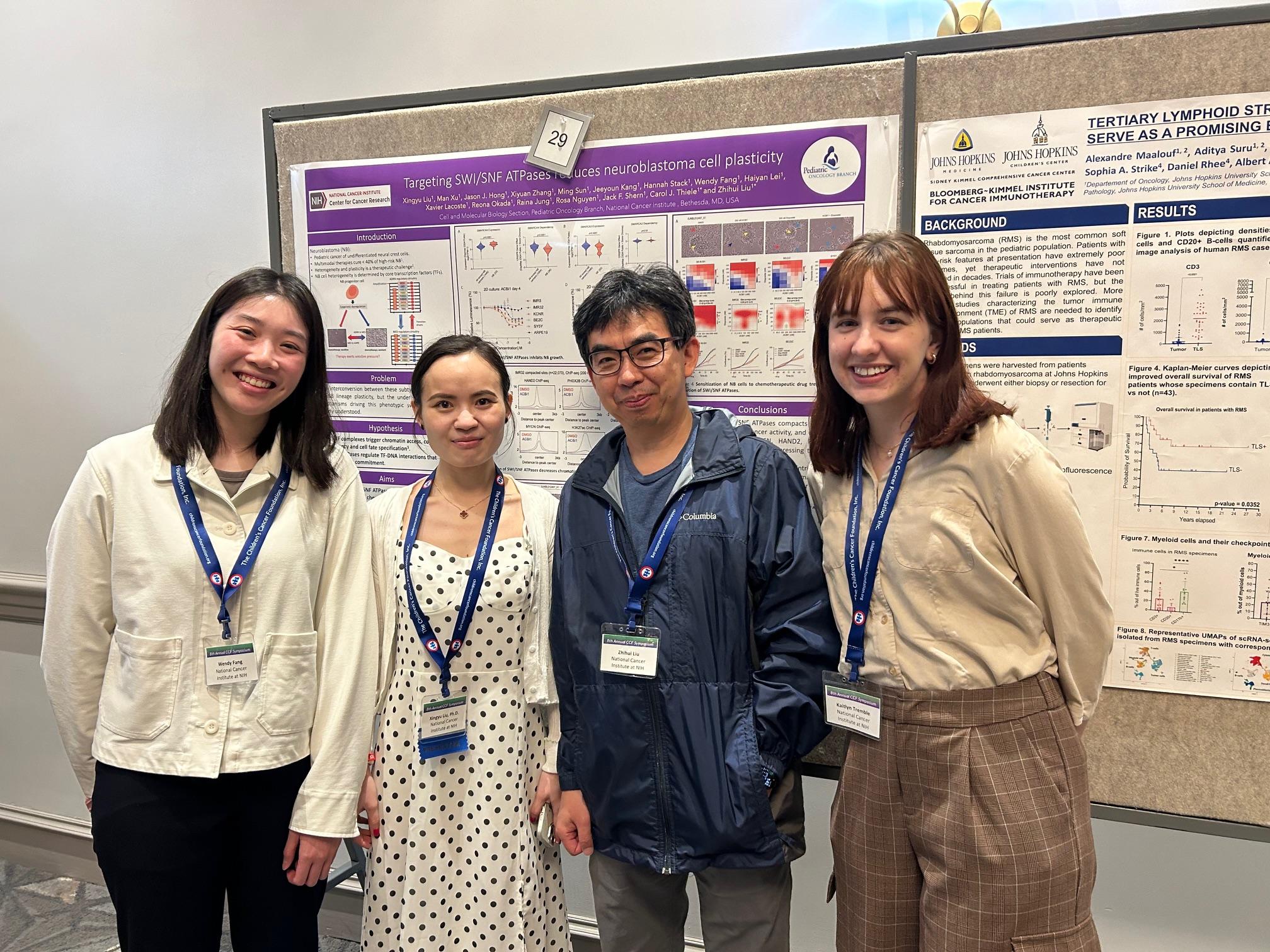 Zhihui, Wendy, Xingyu, and Kaitlyn at Postbac Poster Day 2024